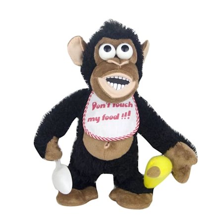 Elektrisk Abe Plyslegetøj med Lyd Magnetisk Banan Kontrol Animeret Chimpanse Dukke Gave til Børn Spøg
