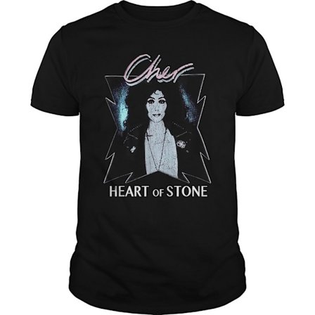 Cher Unisex Vuxen Heart of Stone Bomull T-shirt S Svart