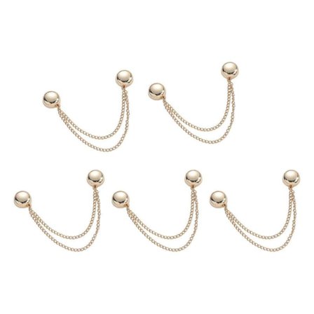 5 stk. Magnetiske Clips til Bukser, Magnetiske Spænder med Kæde, Multifunktionelle Tøjklemmer, Magnetiske Nåle til Sjal, Cardigan