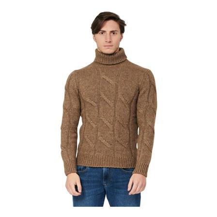 Gran Sasso, Turtlenecks Bruin, Heren, Maat:XL