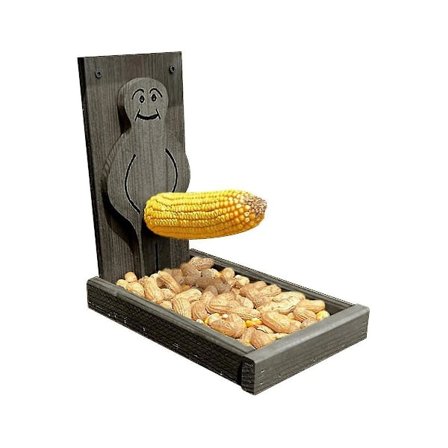 Sjov Stolt Mand Egern Foderbræt Vildfuglefoderbrætter Træ Dekoration Egern Foderbræt Til Have Udehave Træ Sort