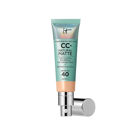 IT Cosmetics CC+ Cream Natural Matte Foundation for Oily Skin with SPF 40 Light Medium, Makeup, Ansigt, Foundation