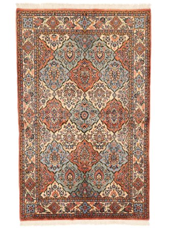 Sarough Fine Teppe Håndknyttet 136X214 Brun/Svart Persia
