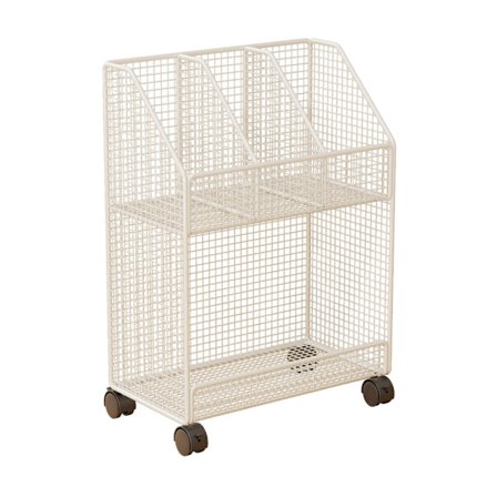 Vit Förvaringslåda Med Hjul Organiseringsställ För Modern Heminredning