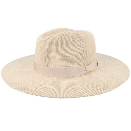 Brixton - Beige fedora Kapelusz - Lyons Knit Packable Hat Macadamia Fedora @ Hatstore