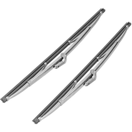 12 tum/30,48 cm främre vindrutetorkarblad polerat rostfritt stål silver universal för bil