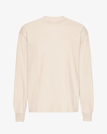 Oversized Organic LS T-Shirt - Ivory White