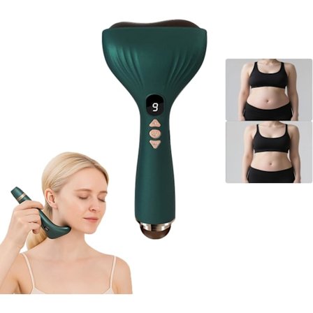 Lymfdränage Massager – Gua Sha Bian Sten Massageverktyg Mot Celluliter Med 9 Värme- Och Vibrationsnivåer För Helkroppsskulptering