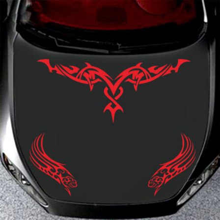Universal Racing Hood Stripes Dekal Vinyl Stickers Klistermærker Karosseri Til