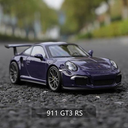 Welly 1:24 Porsche 911 Gt3 Rs Sininen Auto - Metalliauto pienoismalli Simulaatioauto Koriste Kokoelma Lahja Lelu Die Casting Malli Poikaleikki