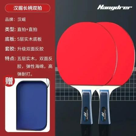 6-stjärnigt bordtennisracket 2ST Professionellt pingisracketset Set med finnar i hög kvalitet blad fladdermus pingisgummi 4 Star-Short Handle