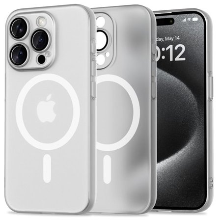Tech-Protect MagSlim MagSafe iPhone 15 Pro-etui - hvit