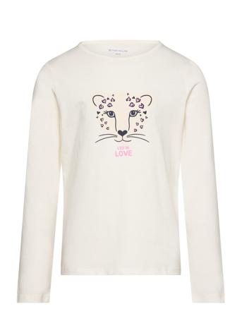 Printed Longsleeve Tom Tailor Cream