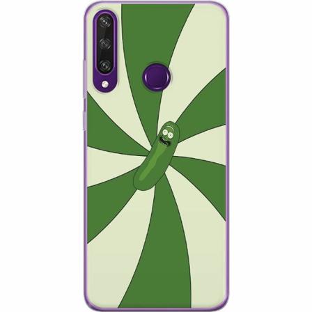Huawei Y6p Genomskinligt Skal Pickle Rick