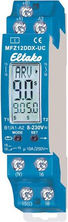 Eltako MFZ12DDX-UC Tidrelä digitalt, 1-vxl, 10 A, 250V (AC), Belysning