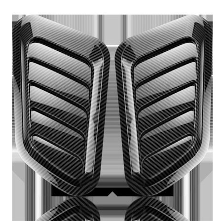 Universell luftintagshuv, 2 delar, ventilationskåpa, bilhuvsdekoration, luft