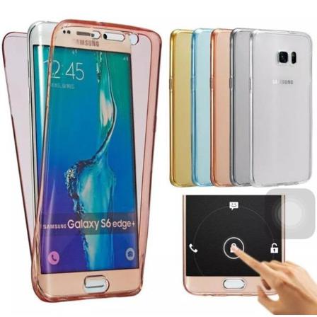 Samsung S7 Dubbelsidigt Silikonfodral Med Touchfunktion Blå