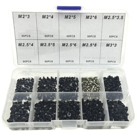 500 st Universal Laptop Skruvar Ersättningsserie M2 M25 M3 för PZCC