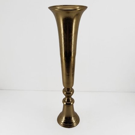 Kultainen alumiinimaljakko, 20x20x71 cm