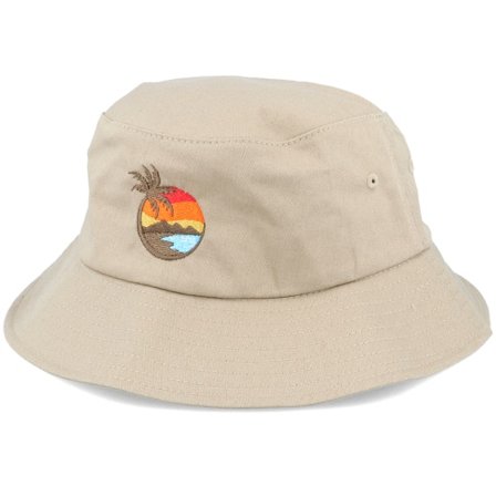 Iconic - Beis bucket Sombrero - Aloha Sunset Khaki Bucket @ Hatstore