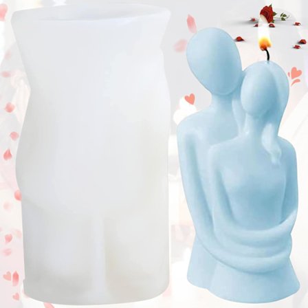 3D Kunst Menneskekropp Lys, Menneskekropp Lys Silikonform, Omfavne Kropp Lysformer, DIY Torso Lysform Produksjon, Par Kropp Lysformer (5.43 x