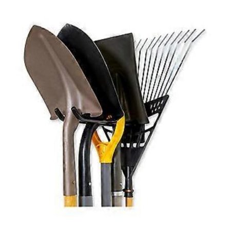 Metallipuutarhatyökalujen seinäteline säilytysteline seinälapion säilytysteline luudan haravan letkun putken lapioteline