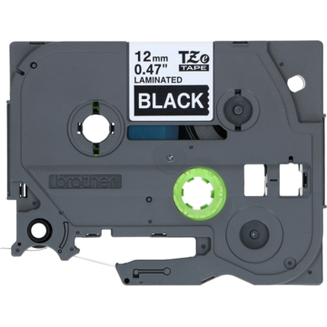 ETIKETTBÅND HVIT/SORT 12MM