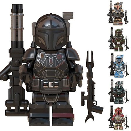 8-pack Star Wars Tung Infanteri Mandalorian Minifigur Monterade Mini Byggklossar Leksaker Gåvor