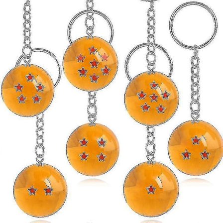 Anime Dragon Ball Serie Nøglering Charms Tilbehør 1 2 3 4 5 6 7 Stjerne Dragon Balls Cosplay Nøglering Vedhæng Holder Legetøj Gave