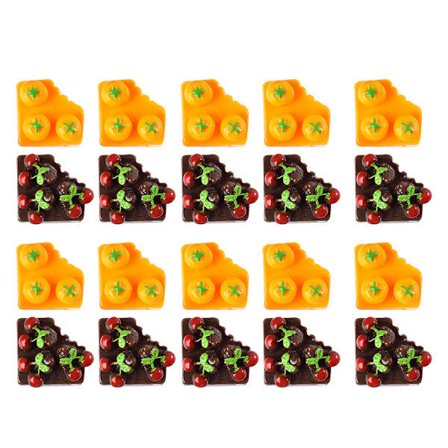 /NN/20 st Dekorationsaccessoarer, Tårtdekoration för Hantverkstillbehör Mobilskalsdekor Mörkgul+Choklad