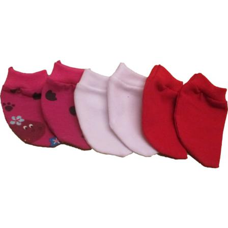 3-pack Strumpor I Trikå Till Baby Born Och Skrållan Vit/röd/cerisemönstrad