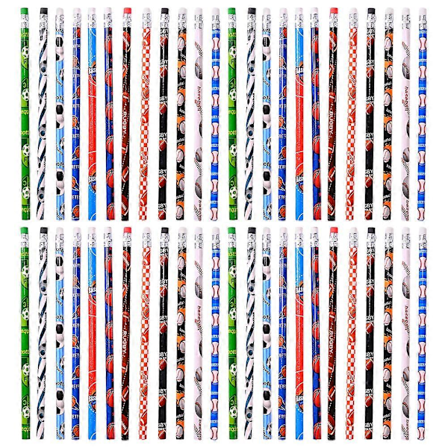48 stk. blyanter med sportstema, barneblyanter, skriveblyanter for studenter, studentrekvisita
