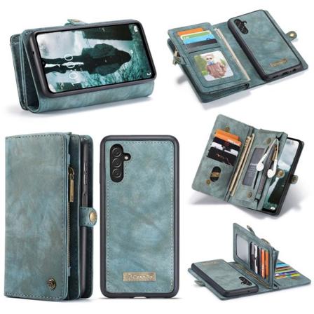 Caseme Samsung Galaxy A13 5g / A04s 4g Retro Läder Plånboksfodra Blå