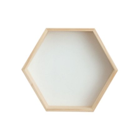 Nordisk stil børneværelse dekoration hylde træ bikage sekskant hylder til børneværelse dekoration-hvid