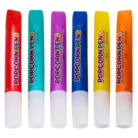 Bubble Popcorn Tegnesæt til Maling 6 stk. Farverige DIY Penne Assorteret[D]