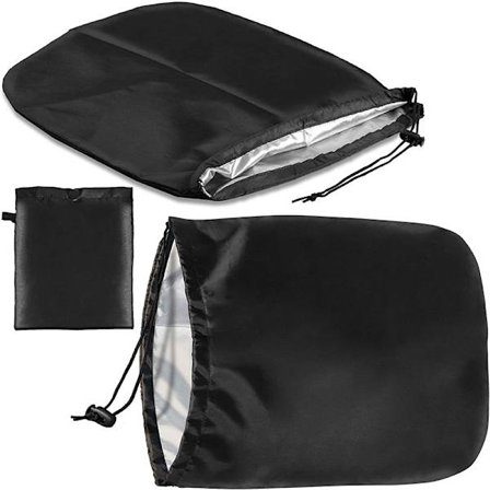 Beskyttende deksel for bilens sidespeil mot snø, is og frost - Eksteriør sidespeiltilbehør - Universell størrelse, svart (2 stk.)