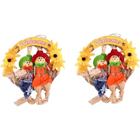 2 stk Halloween Hengende Krans Fugleskremsel Halloween Kle Opp Pe