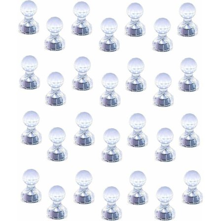 28-pack kraftfulla magnetiska push-pins, perfekta magneter för whiteboard, kylskåp, karta och kalender.