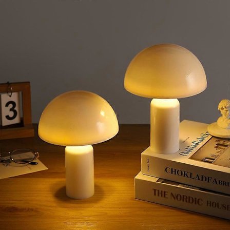 Svamp Atmosfär Lampa Ljusstyrka Justerbar Batteridriven Nattlampa