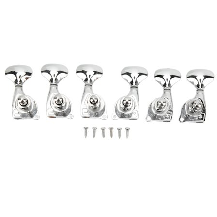 1 18 Utvekslingsforhold Innkapslet Robust Sølv Elektrisk Gitar Stemmeskruer Knot Stemmepinner 3L3R