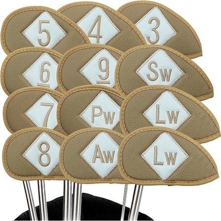 Golfkøllehoveddæksler Jernhoveddæksel Beskyttelsesdæksel Luksus PU