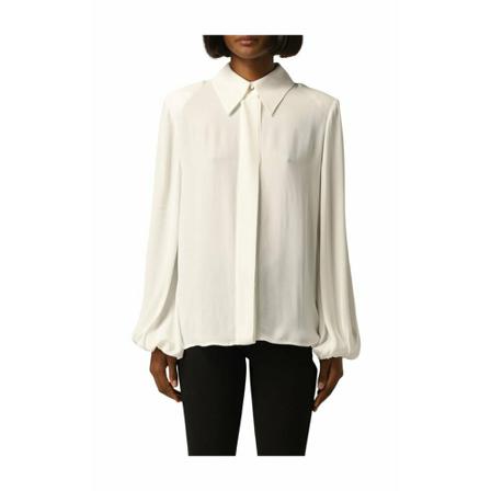 Elisabetta Franchi Large sleeve shirt , Beige , Dames , Maat: M