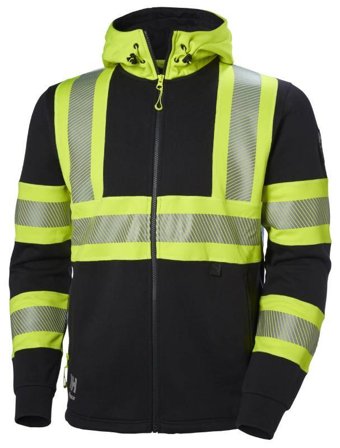 Helly Hansen Workwear ICU 79273-369 Hettegenser varsel, svart/gul Str. XXL, Klær