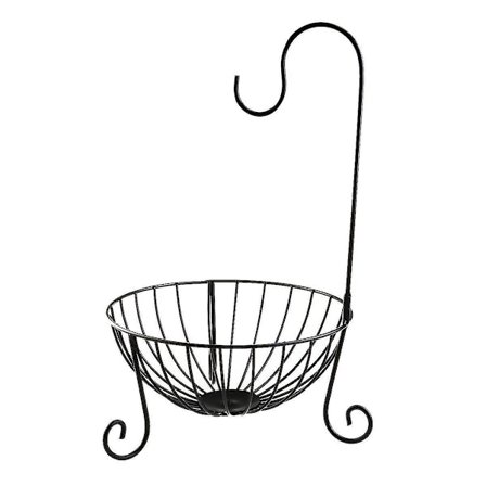 Praktisk fruktkurv i metall med avtakbar bananestativ