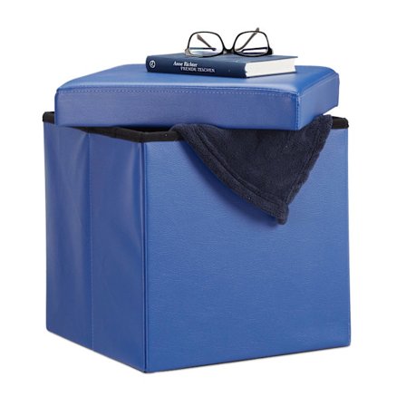 Sammenfoldelig skammel kunstlæder