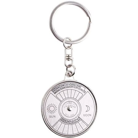 1 stk. Mini 50 År Evig Kalender Unisex Nøglering Unik Metal Bil Nøglering