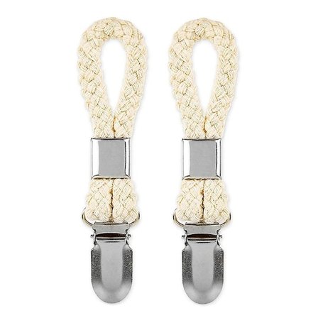 Flätad Handduksklämma med Metallklämma, Multifunktionell Klädhängare Kompatibel med Hem, Badrum, Kök