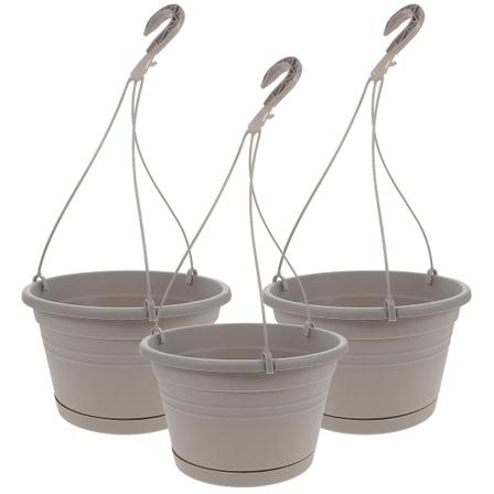 3 st Hängande Planterare Plast Hängande Växtkruka Korg Hängande Blomkrukor För Hem Balkong Vit 25x2 White 25x25cm