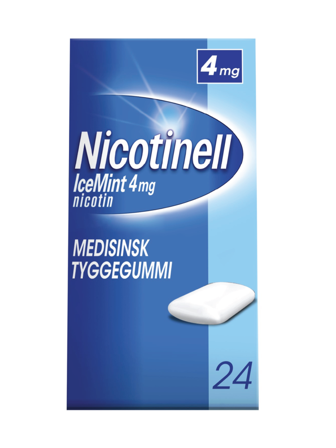 Nicotinell 4 mg tyggegummi, Icemint, 24 stk.