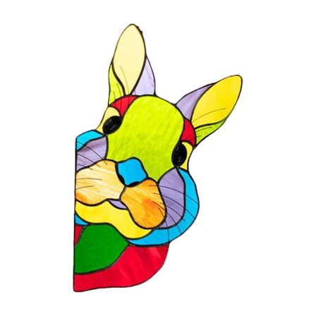 Vakkert påskepynt - Bærbar malt påskehare-skilt